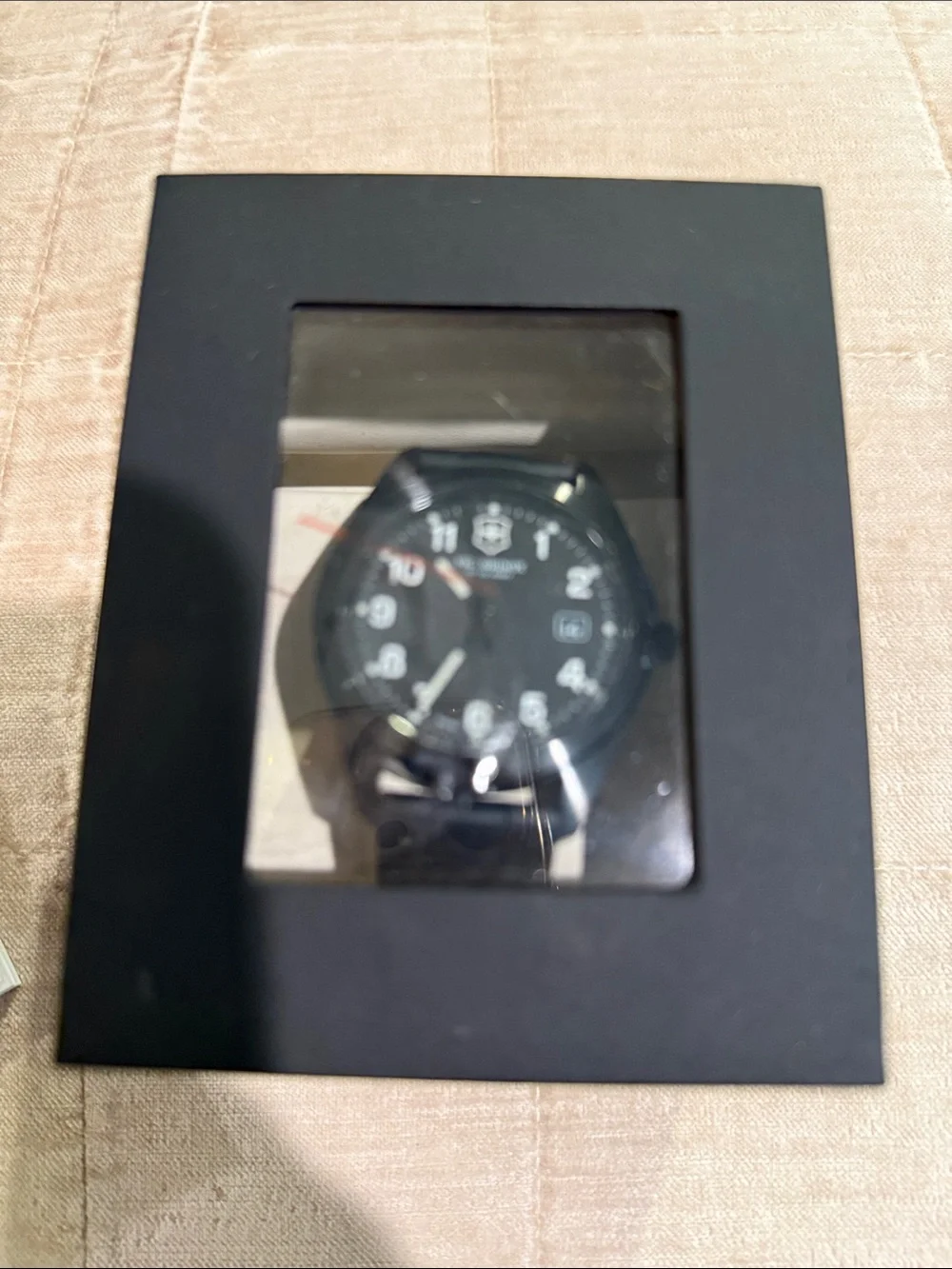 Swiss army victronix watch new in box with black rubber band